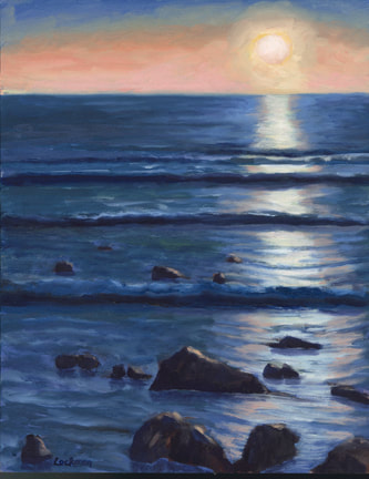 Sunset over Cambria by Terry Lockman