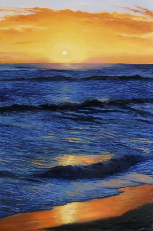 Winter Sunset at Lawa'i Beach by Terry Lockman