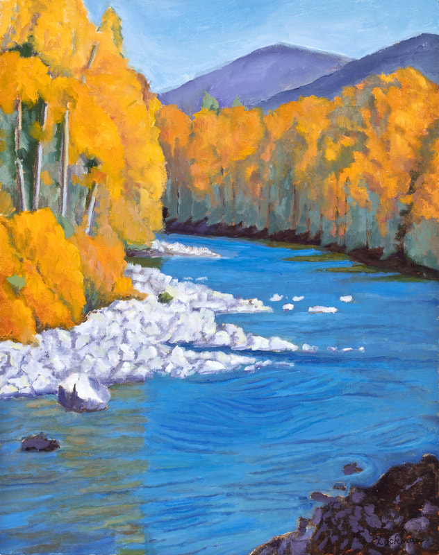Fall Along the Skykomish River Washington by Terry Lockman