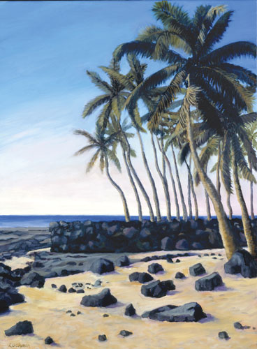 Sacred Palms at the Place of Refuge by Terry Lockman