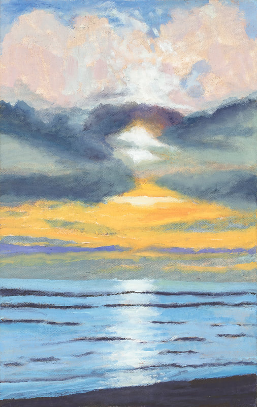 Winter Sunset at Stinson Beach II by Terry Lockman